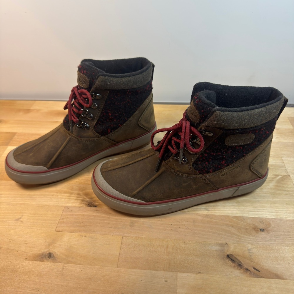 KEEN Elena Insulated Waterproof Boots Brown Leather Wool US 8.5 1019557 - Picture 4 of 10